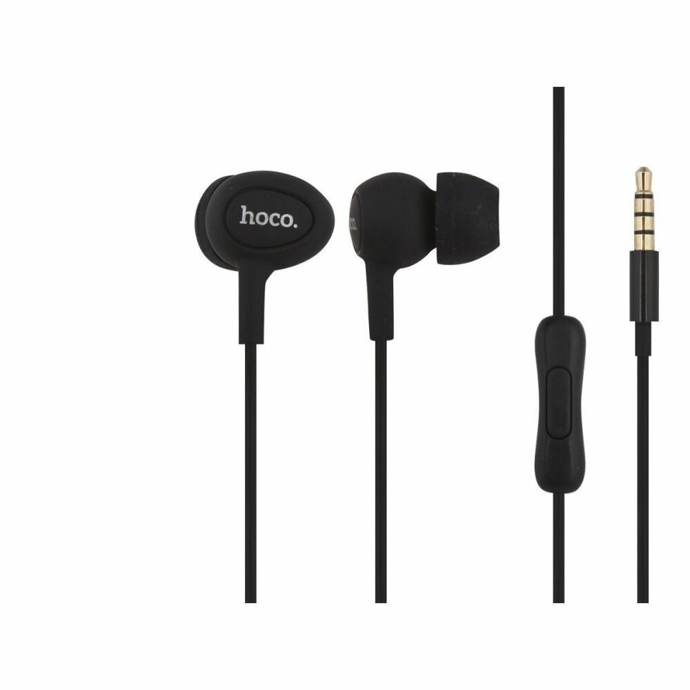 Наушники проводные с микрофоном Hoco M3 Universal, MiniJack 3.5мм, 1.2 метра, черный