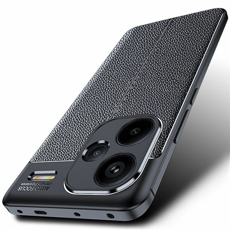 Чехол Xiaomi Redmi Note 13 Pro Plus (Note 13 Pro+ 5G) силиконовый под кожу чёрный — фото 1