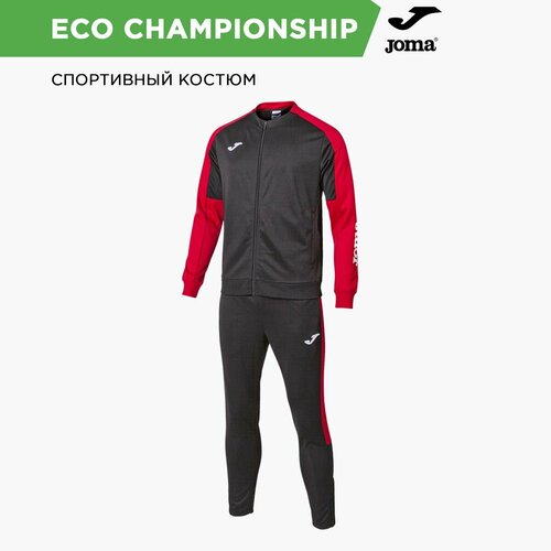 Костюм спортивный joma, размер 08л-4XS, черный, красный спортивный костюм joma размер 08л 4xs черный