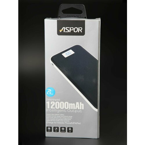 Портативный внешний аккумулятор Power Bank 12000 мАч голубой 150000₽