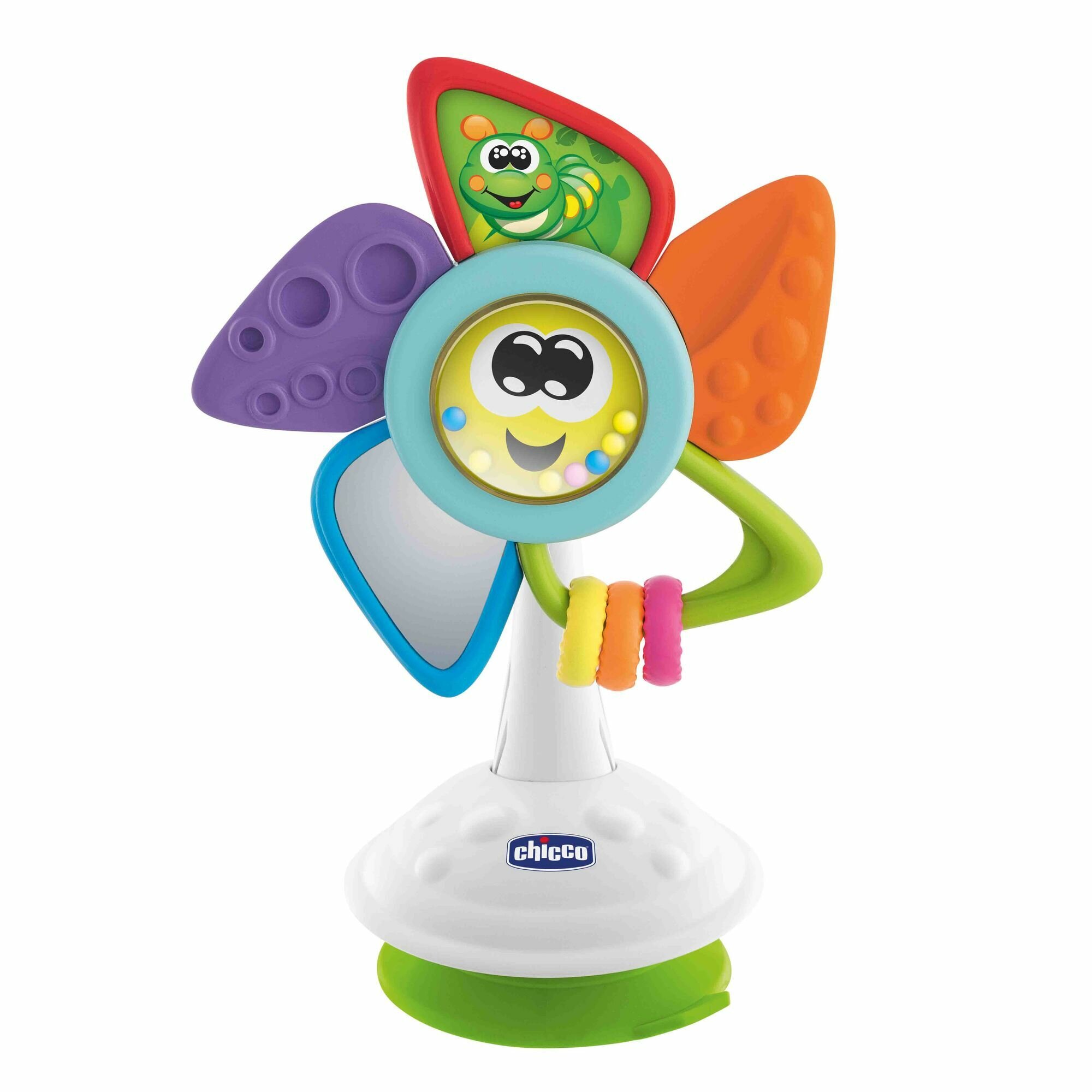 Игрушка погремушка на стульчик для кормления Chicco Will the Pinwheel для детей от 6 месяцев до 3 лет — фото 1