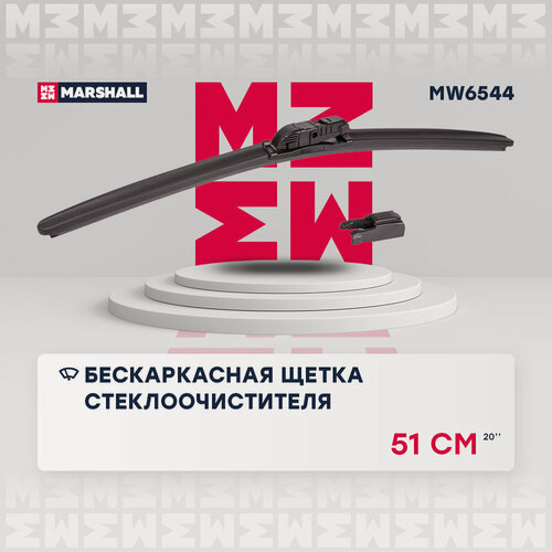 Изображение товара Бескаркасная щетка стеклоочистителя 20" / 51 см hook, side pin, push/pinch button
