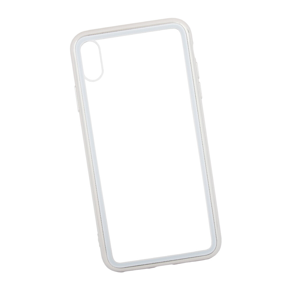 Чехол для смартфона Apple iPhone XS Max Remax Shield Series Case прозрачное стеко с рамкой, белый