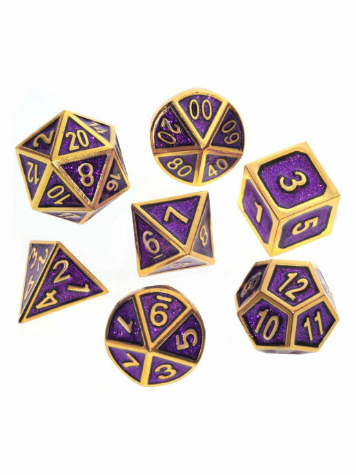 Набор металлических игральных костей (D4, D6, D8, D10-2, D12, D20) MTGTRADE