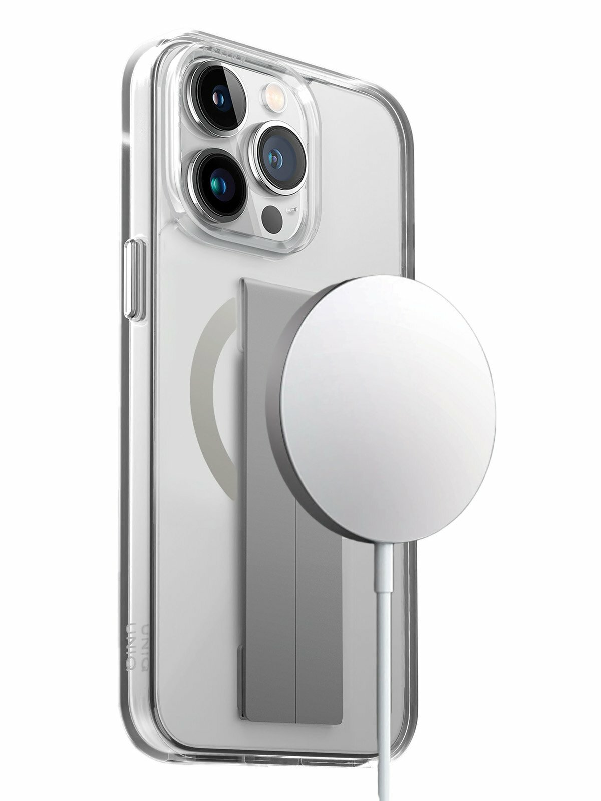 Чехол Uniq Heldro Mag MagSafe на Apple iPhone 15 Pro Max прозрачный — фото 1