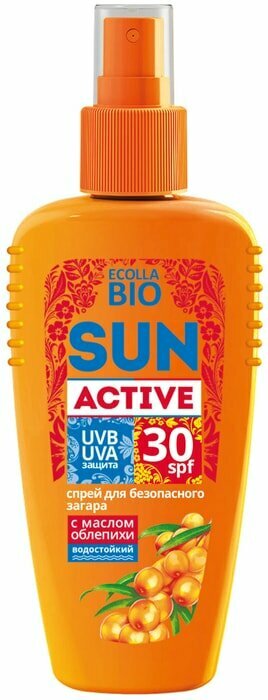 Спрей для безопасного загара Ecolla-Bio Sun Active SPF 30 120мл