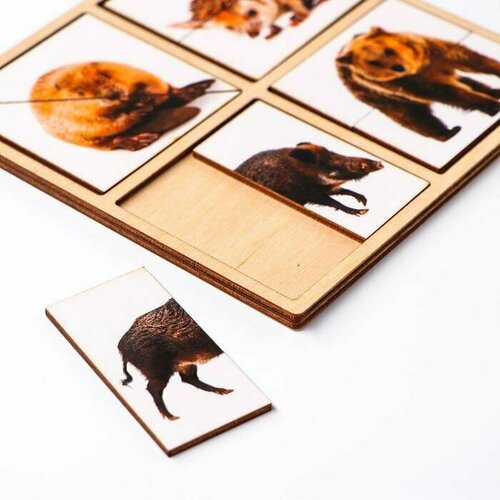 Лесная мастерская Картинки-половинки «Лесные животные»