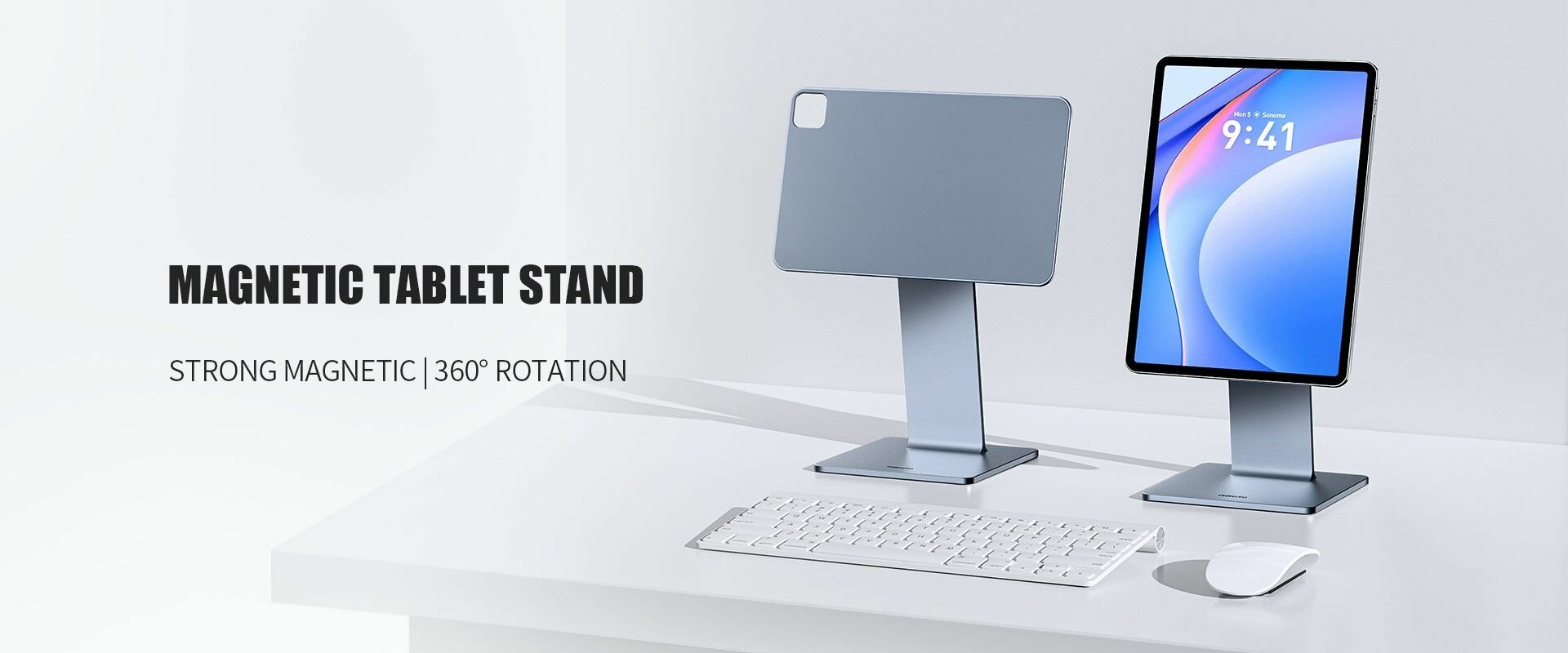 Магнитная подставка для iPad 11" Recci RHO-M18 Magnetic stand - Gray — фото 5