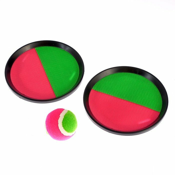 Игра «Поймай мяч», на липучках, диаметр 18,5 см (комплект из 3 шт)
