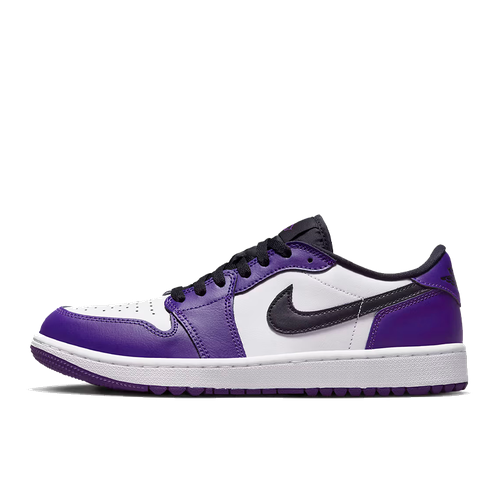 фото Кроссовки jordan air jordan 1 retro low og, размер 41 eu, черный, фиолетовый