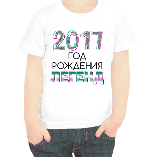 Футболка , размер 104, белый 2017