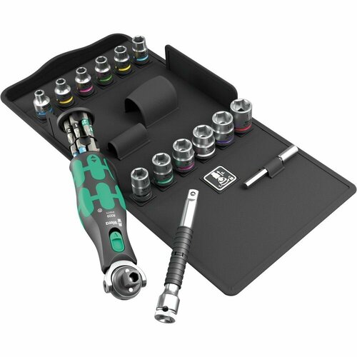 отвертки wera zestaw rękojeść 16 końcówek 1 4 89mm ze stali nierdzewnej 05071116001 8009 Zyklop Pocket Set 3 Набор бит , 27 пр.