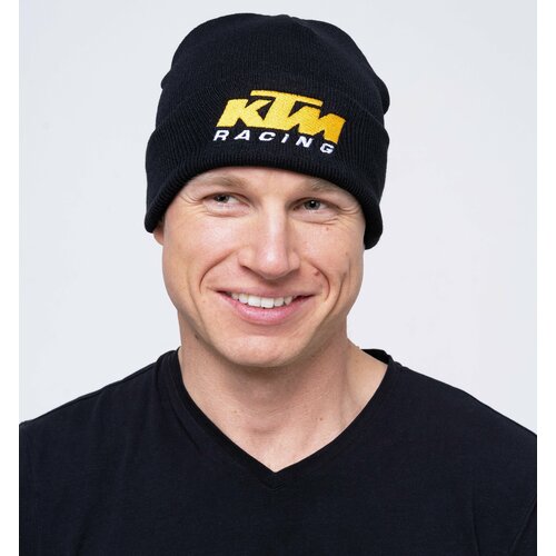 фото Шапка ktm, размер 52-58, черный, оранжевый