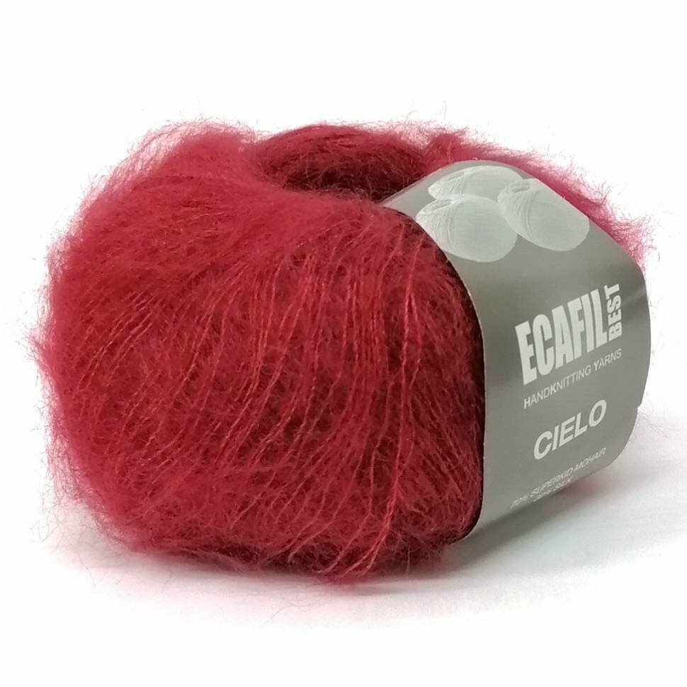 фото Пряжа Ecafil Best cielo 1813(красная вишня). Состав: Суперкид мохер 70%, Шелк 30%. Метраж: 212м/25гр. Количество 1 шт.