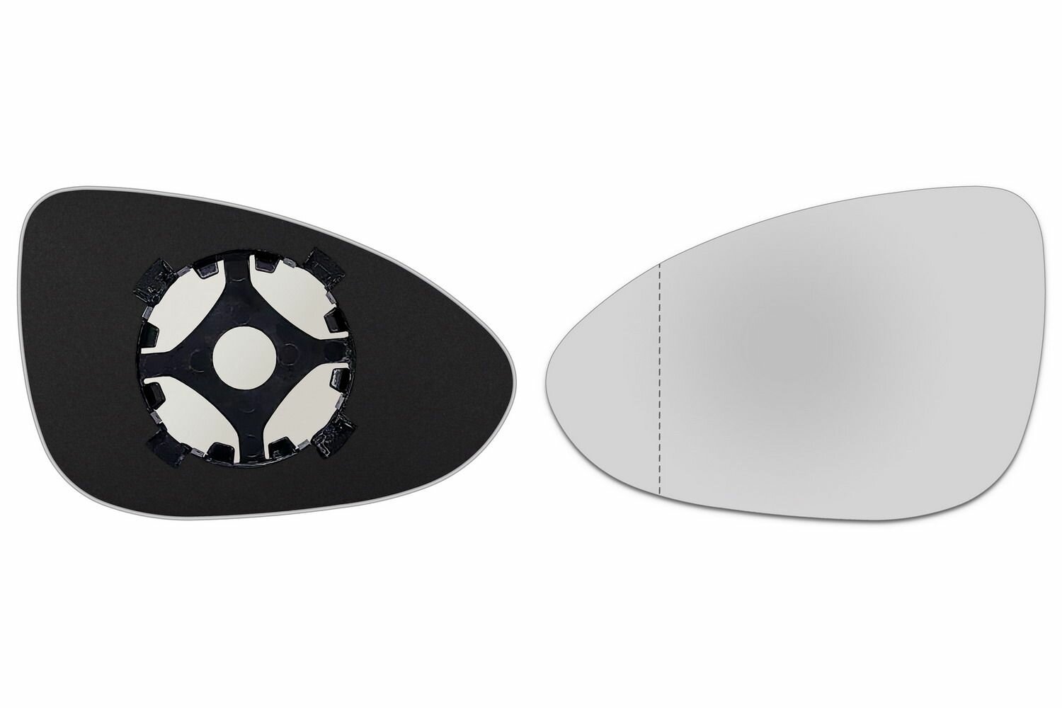 Элемент зеркала CHEVROLET Aveo II T300 c 2012 по 2015 левый асферический без обогрева 16221101