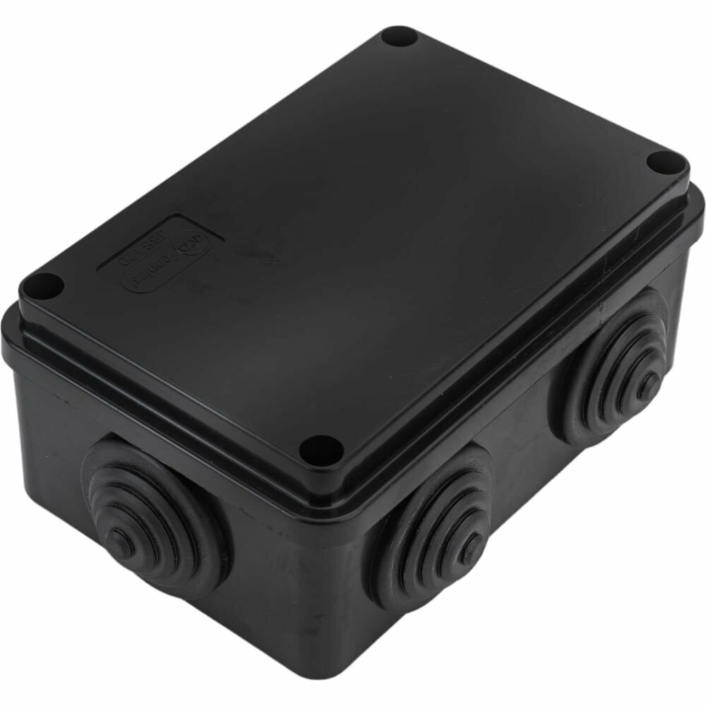 Распределительная коробка Экопласт JBS120 о/п 120x80x50, 6 выходов, IP55 цвет черный
