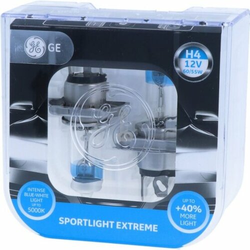 Лампа GENERAL ELECTRIC H4 12V-60/55W P43t SportLight Extreme, комплект 2 шт, (50440SUP)