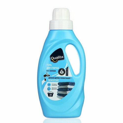 Жидкое средство для стирки Qualita, гель, универсальное, 1 л