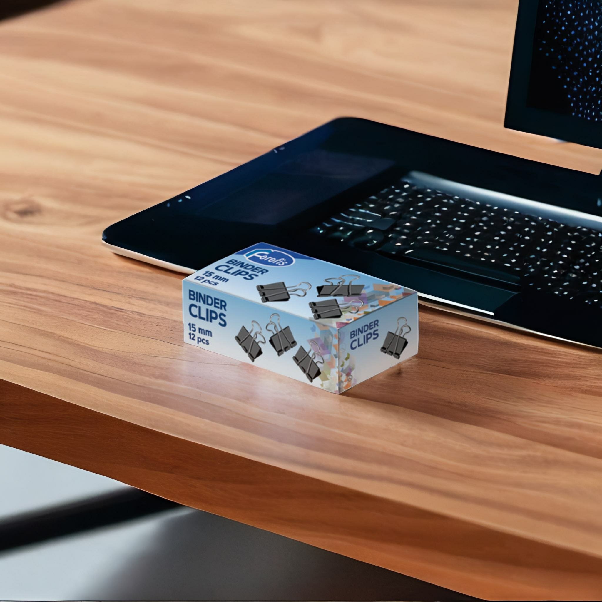 фото Зажимы FOROFIS для бумаги, 15 мм - 12 шт