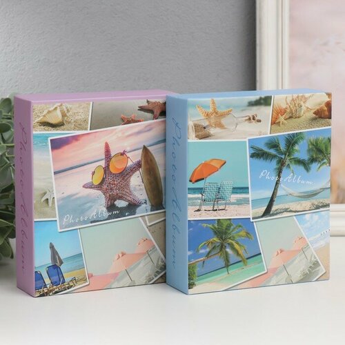 Фотоальбом на 40 фото 10х15 см Морское побережье в коробке микс 48х14х17 см 496₽