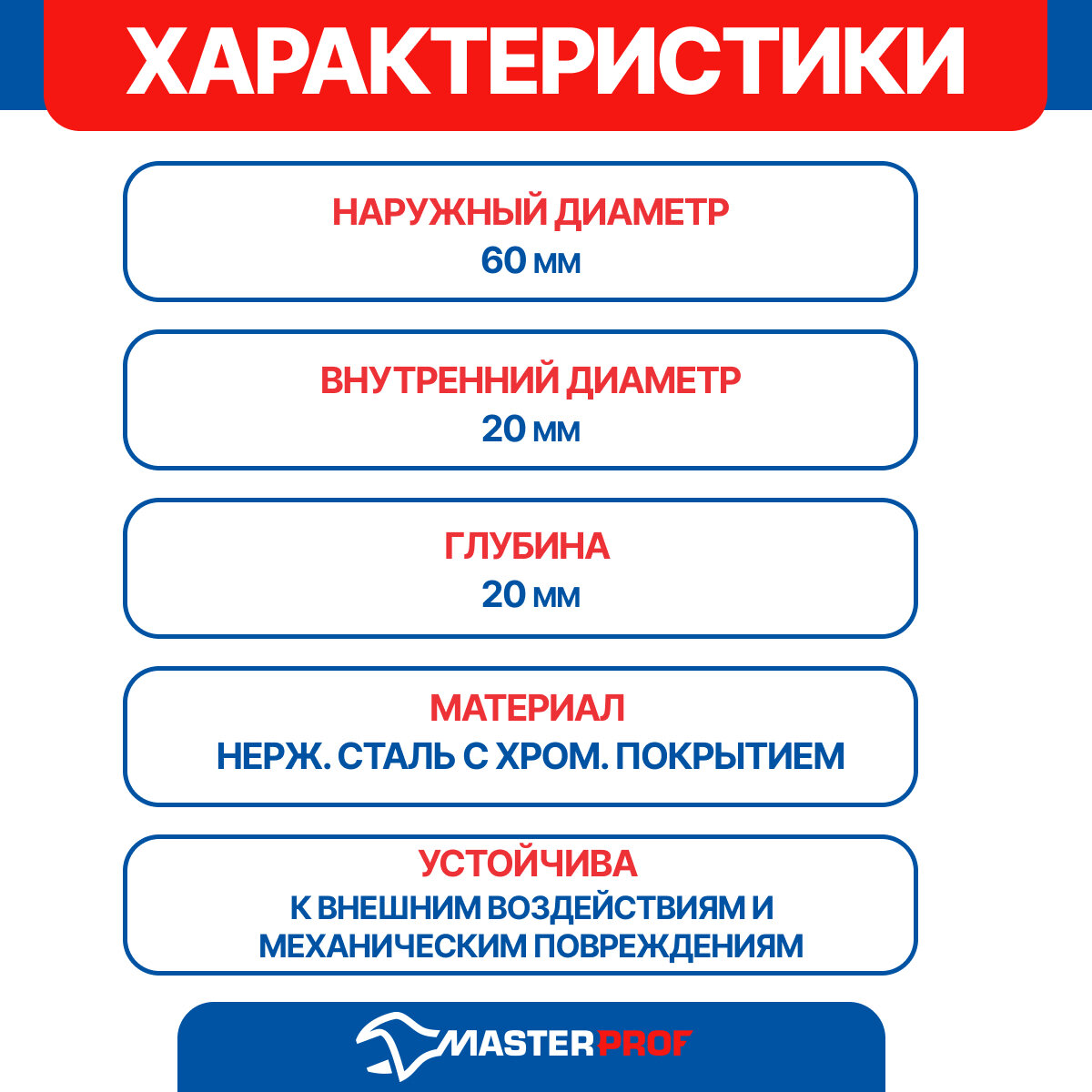 Чашка декоративная для смесителя (отражатель) 1/2" (60х20х20 мм) цилиндр (нержавеющая сталь, хром) — фото 2
