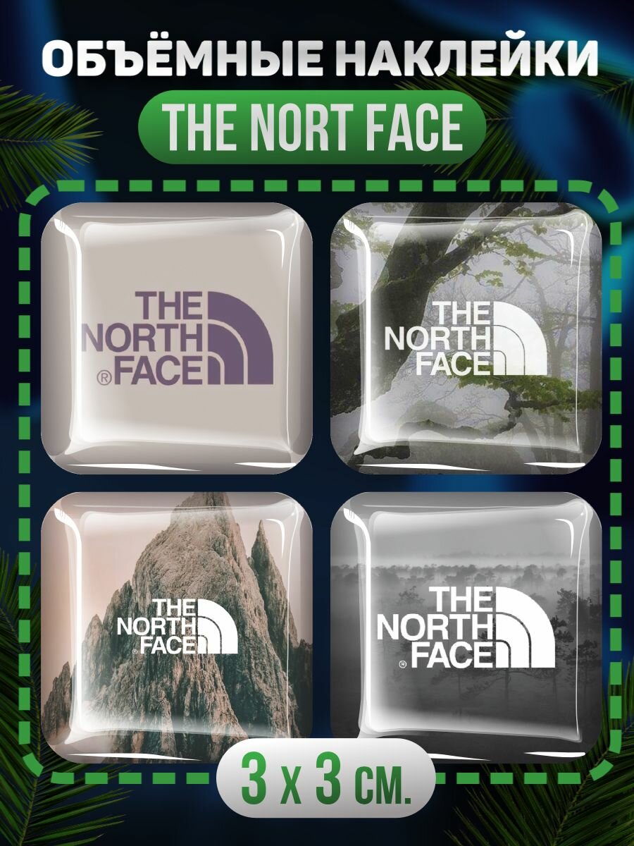 3D стикеры на телефон наклейки The north face