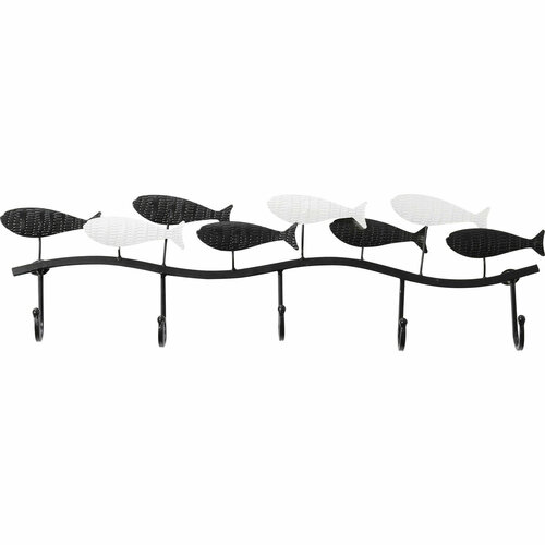Вешалка Fishes KARE Design коллекция Рыбы 62185 Сталь Черный Белый 4280₽
