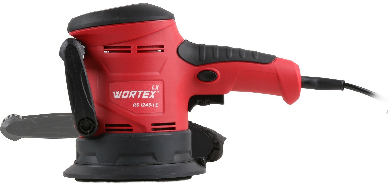 Эксцентриковая шлифмашина WORTEX LX RS 1245-1 E в кор. (450 Вт, 125 мм, 3000-13000 об/мин, амплитуда колебаний 1,8 мм, регул. об, доп. рукоятка.) (13