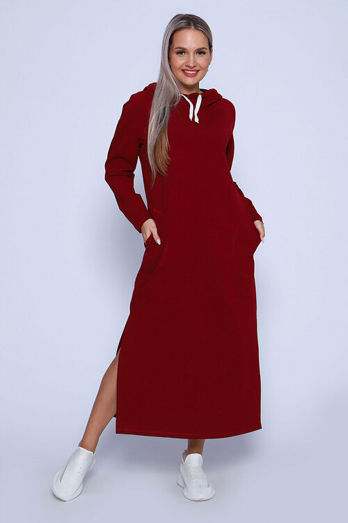 Платье Руся, размер 52, бордовый, красный