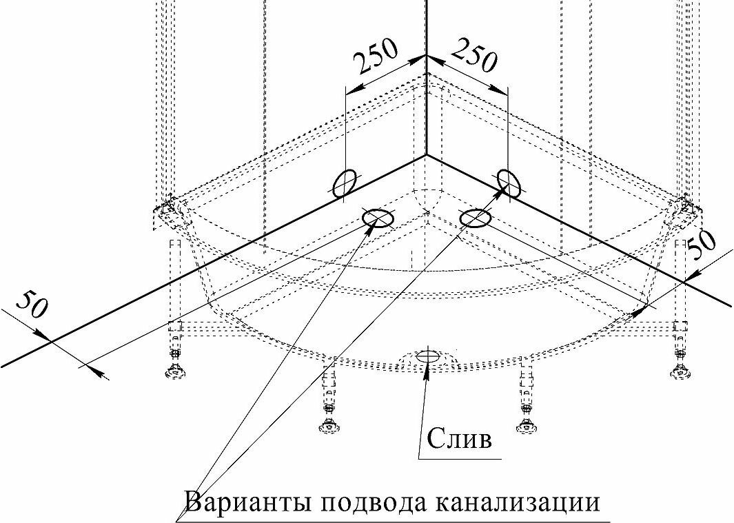 Акриловый поддон для душа Radomir - фото №6