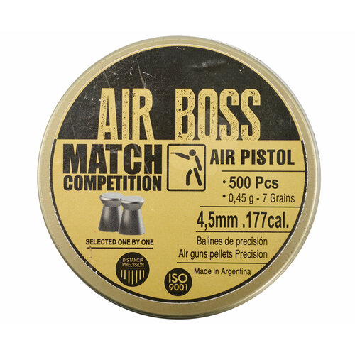 Пули пневматические Apolo Air Boss Match Pistol 4.5 мм (500 шт, 0.45 гр)