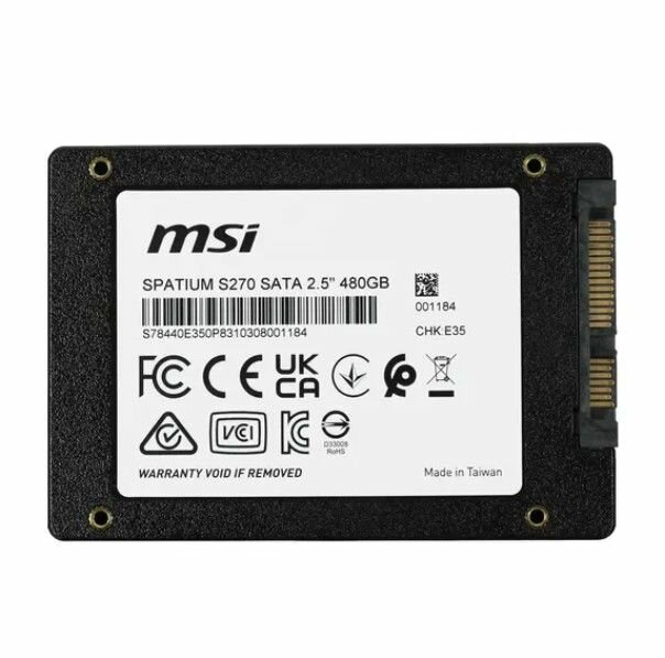 Твердотельный накопитель MSI 480 Gb SPATIUM S270 S78-440E350-P83