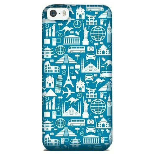 Чехол бампер накладка для телефона Apple iPhone 5/5S/SE Canyon голубой, айфон 5