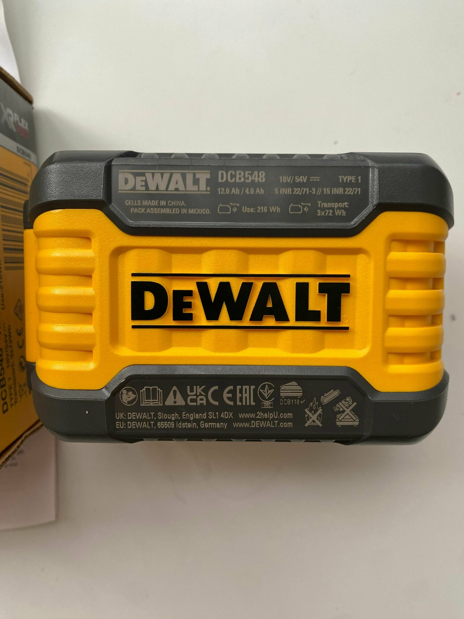 Аккумулятор DeWalt DCB548 Li-Ion 18/54В 12/4Ач - фото №14