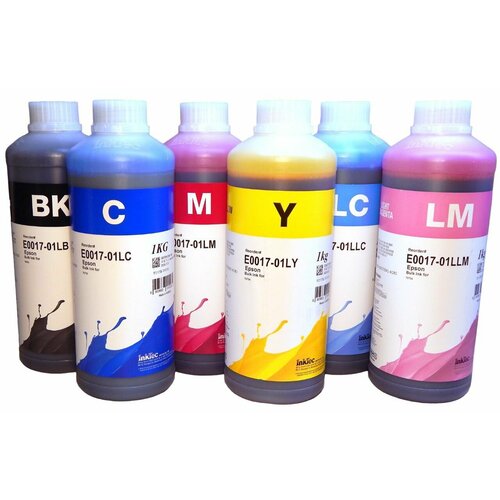 Чернила InkTec - Набор 6 цветов E0017 по 1 литру чернила inktec набор 6 цветов e0010 по литру подарок фотобумага