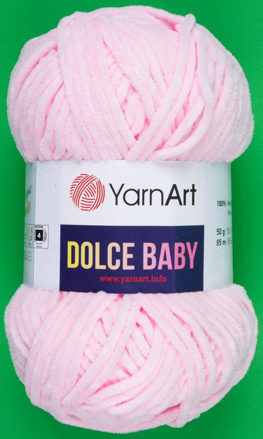 Пряжа YarnArt Dolce Baby розовый (750), 100%микрополиэстер, 85м, 50г, 1шт