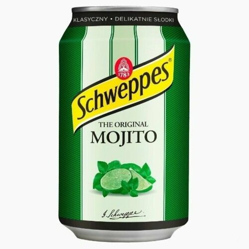 Schweppes Mojito / Напиток газированный Швепс Мохито / 6 банок по 330 мл.