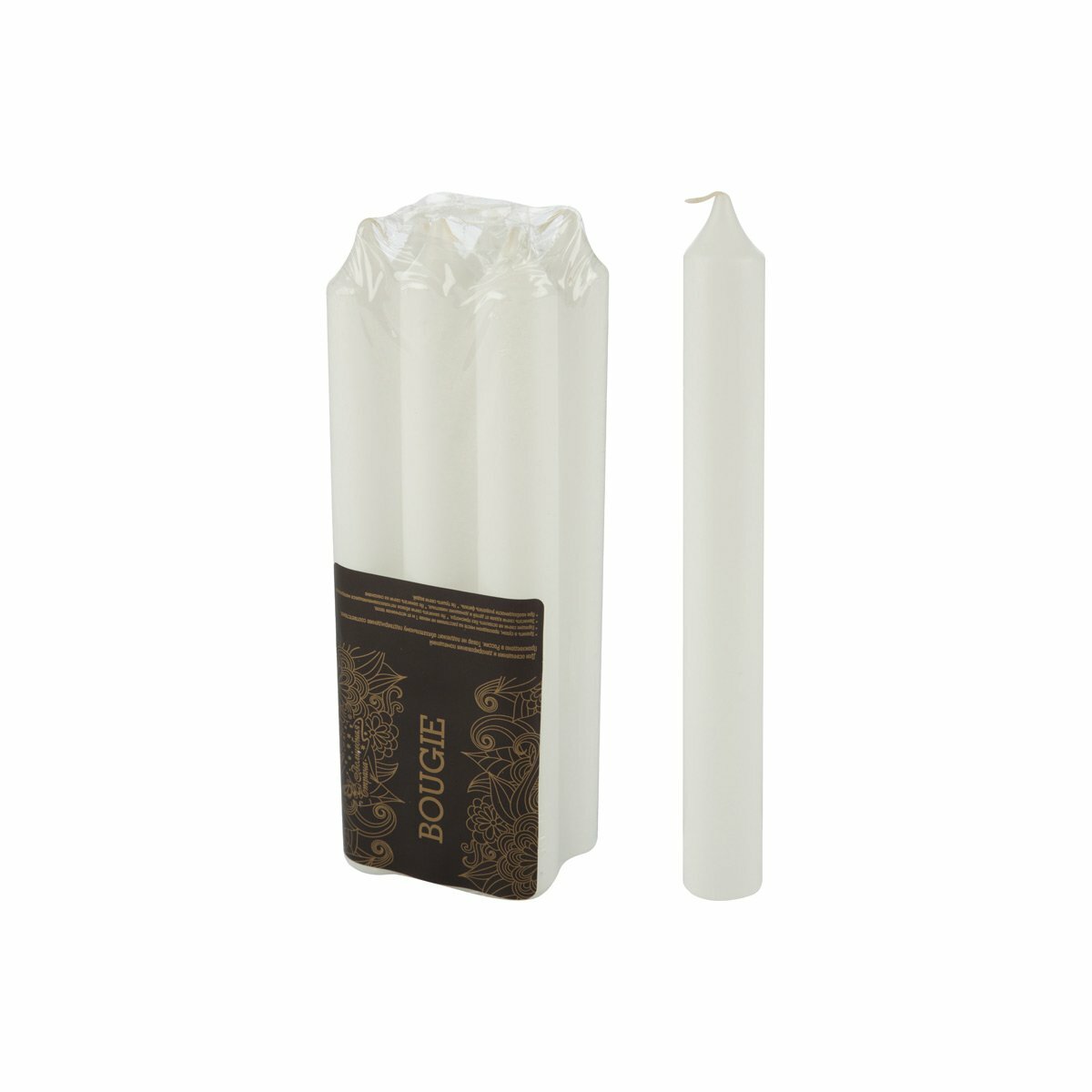 Свечи столовые Simple 6шт белые (007885)