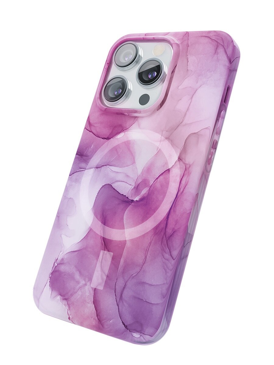 Чехол защитный VLP Splash case с MagSafe для iPhone 14 ProMax, розовый - фото №2