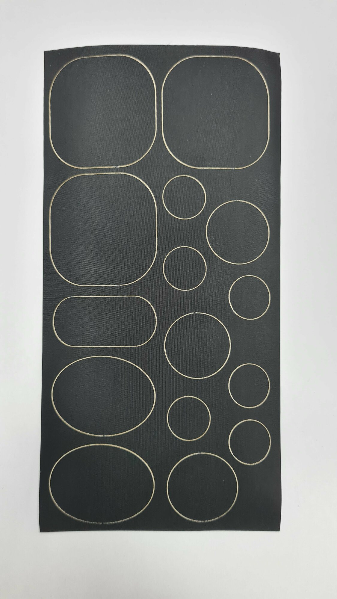 Заплатка термоклеевая машина швейной фурнитуры, черная, 21см, 1шт. — фото 1