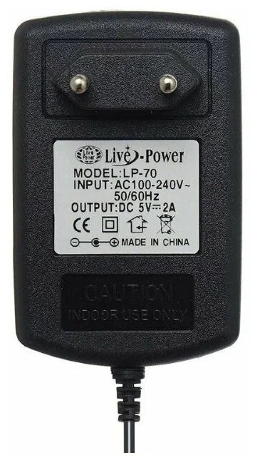 Блок питания 5V/2A Live-Power LP70 для ноутбуков (Черный)