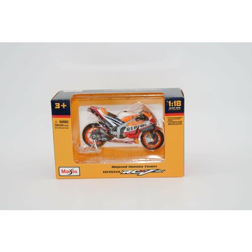 Мотоцикл Maisto Honda RC213V 2021 1:18 36372 maisto 1 18 2018 gp racing yamaha yzr m1 заводская гоночная команда 46 25 литой автомобиль коллекционная модель мотоцикла игрушки