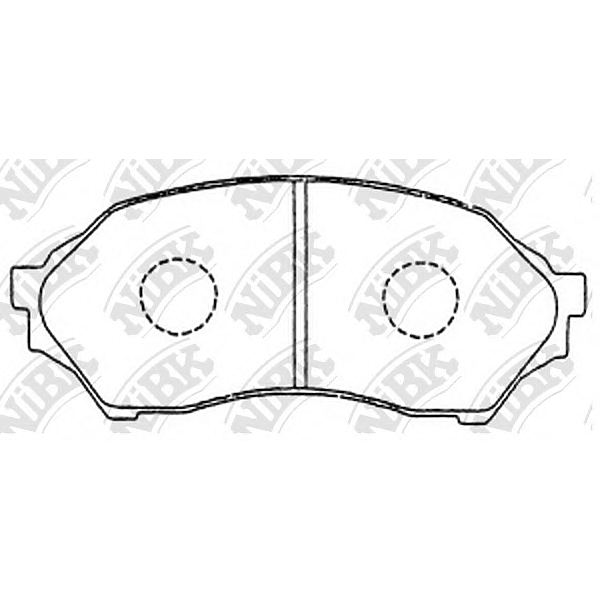 NIBK pn5425 (1U1H3328Z / A15019K2 / AY040MA021) колодки тормозные дисковые Mazda (Мазда) familia 1.5 1998 - 2004 Mazda (Мазда)