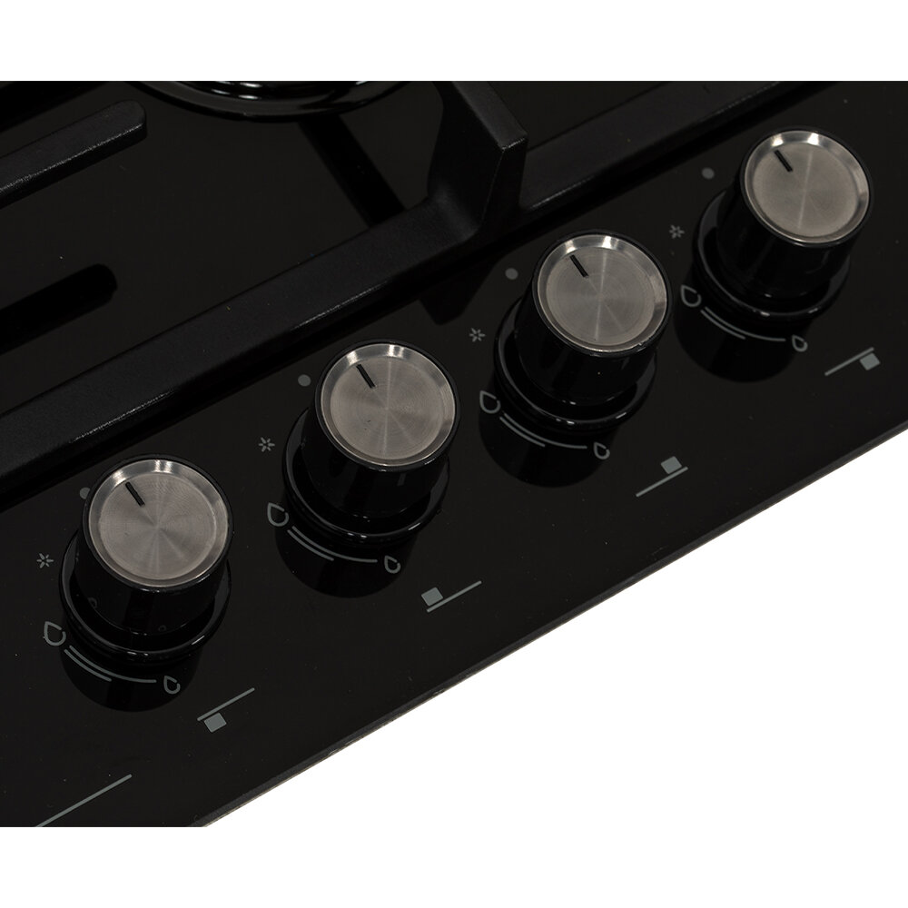 Газовая варочная поверхность Simfer H60H41S570 (газ-контроль, WOK конфорка, чугунные решетки, черное стекло) - фото №15