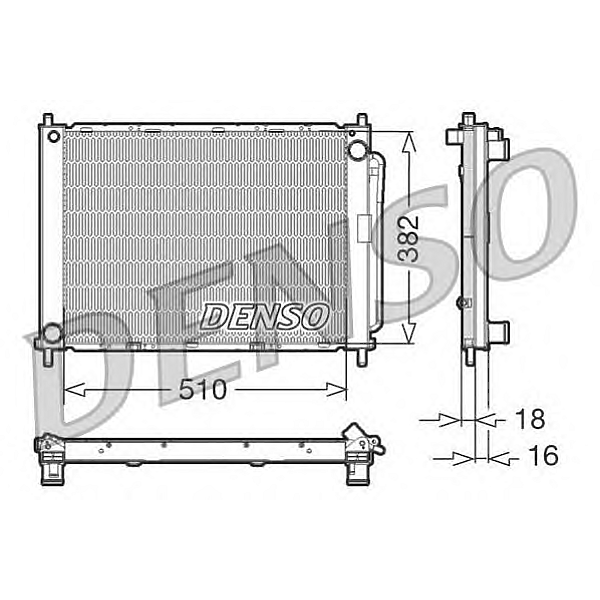 DENSO DRM23100 (0420170056B / 104017 / 34090003) радиатор системы охлаждения мкпп\ Renault (Рено) Clio (Клио) III