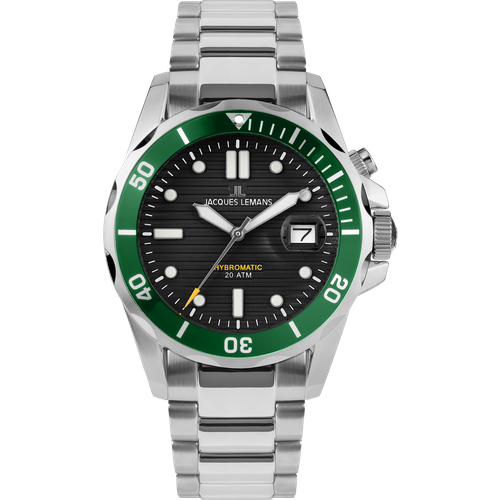 фото Наручные часы jacques lemans hybromatic, серебряный, черный