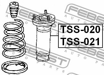 Опора заднего амортизатора, TSS021 FEBEST TSS-021