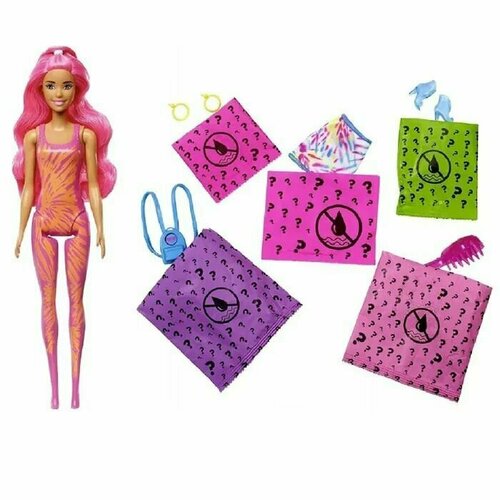 Кукла Barbie - Неоновая серия в непрозрачной упаковке (Сюрприз) кукла barbie сочные фрукты эрдбирлимонад в непрозрачной упаковке сюрприз