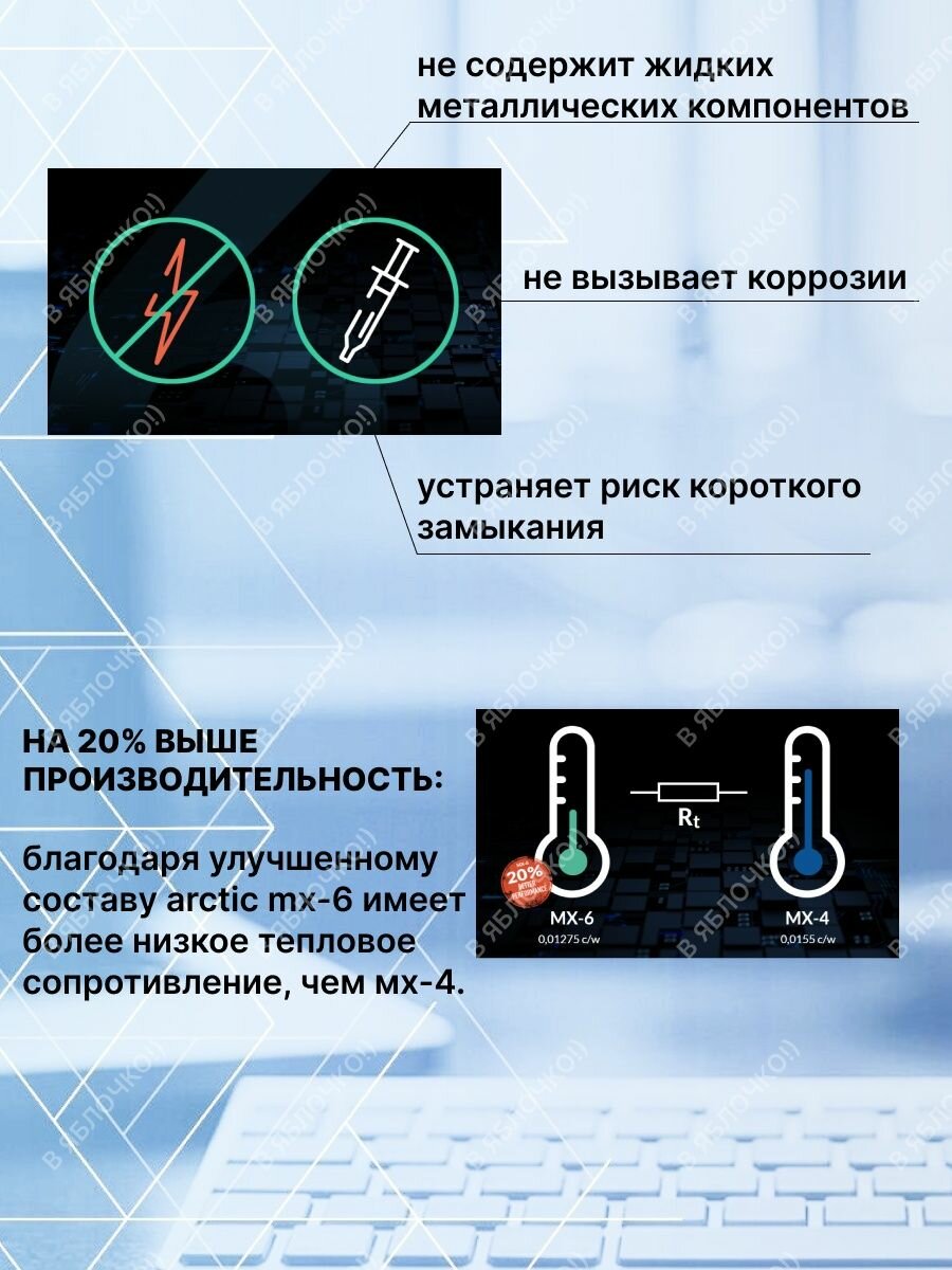 Термопаста Arctic MX-6 Thermal Compound 2-gramm (ACTCP00079A) - фото №4