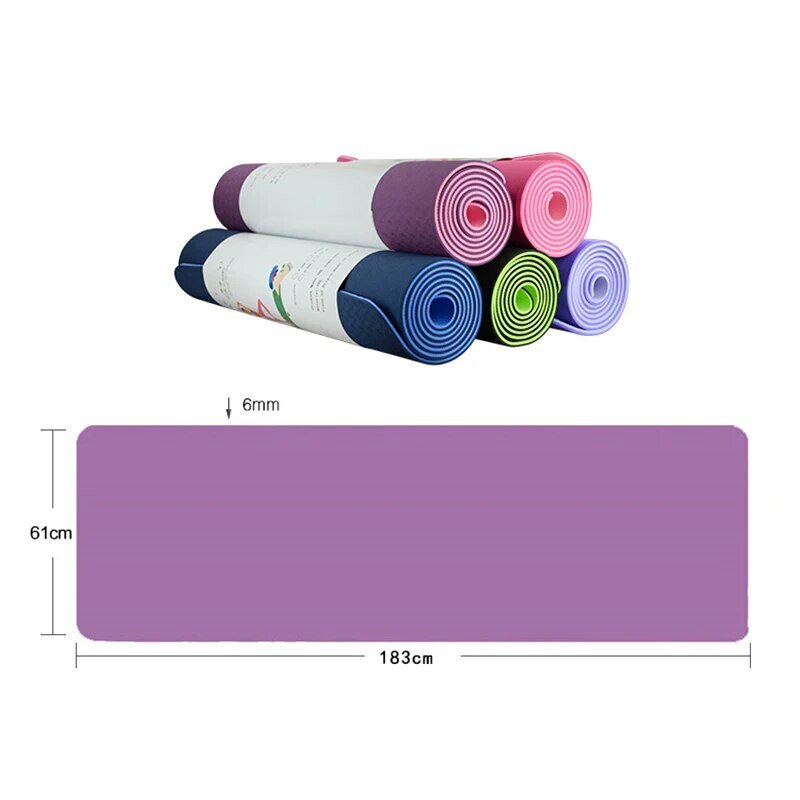 Коврик для йоги "183х61" фиолетовый